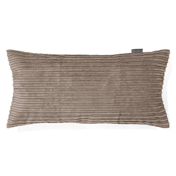 Gigantische Langwerpige Kussenhoes 40 x 70cm - Corduroy Beigegrijs 01