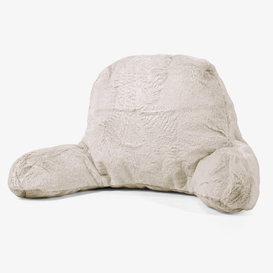 Leeskussen met Hoge Rugsteun - Nepkonijnenbont Goudbruin 01