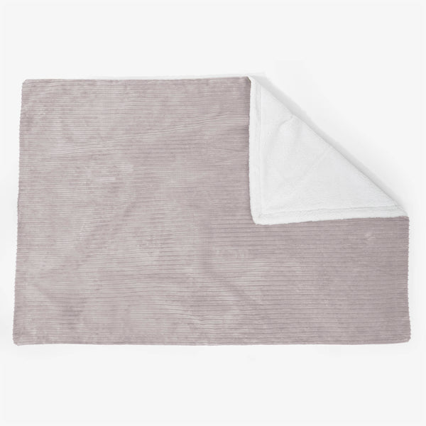 Groot Sherpa-sprei / Deken 140 x 200cm - Corduroy Zilvergrijs 01