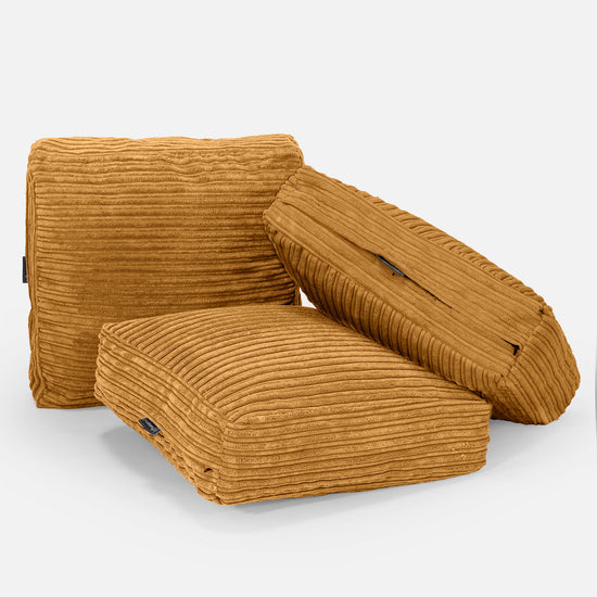 Groot Vloerkussen - Corduroy Gouden Honing 04