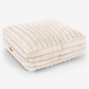 Groot Vloerkussen - Ultra Pluche Corduroy Crème
