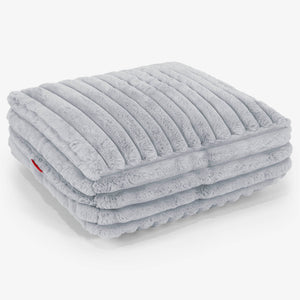 Groot Vloerkussen - Ultra Pluche Corduroy Eendenei Blauw