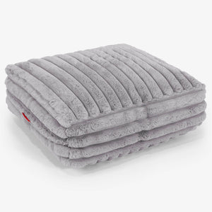 Groot Vloerkussen - Ultra Pluche Corduroy Grijs