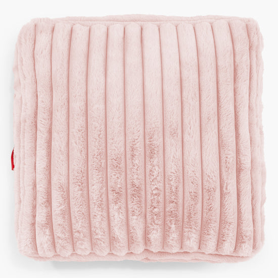 Groot Vloerkussen - Ultra Pluche Corduroy Stoffig Roze 02