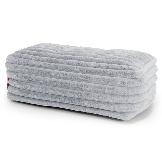 Groot Vloerkussen - Ultra Pluche Corduroy Eendenei Blauw 01