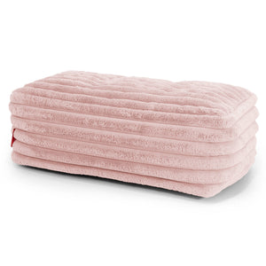 Grote Voetenbank - Ultra Pluche Corduroy Stoffig Roze