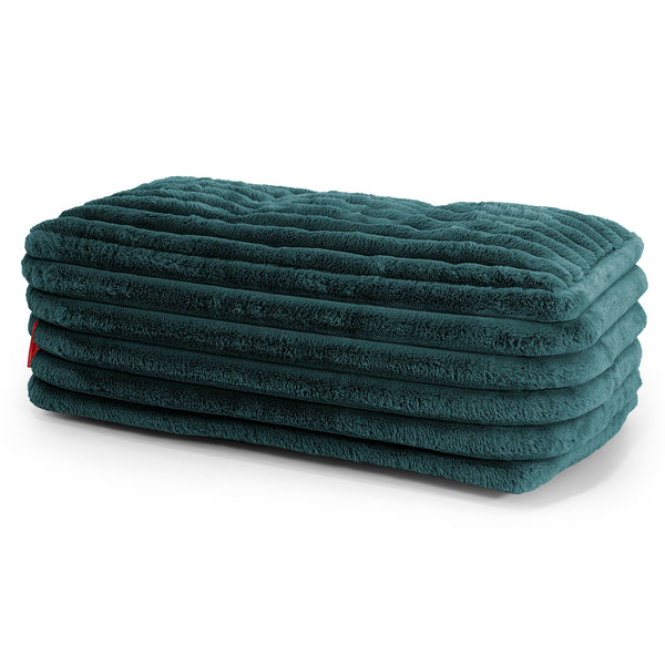 Groot Vloerkussen - Ultra Pluche Corduroy Teal 01