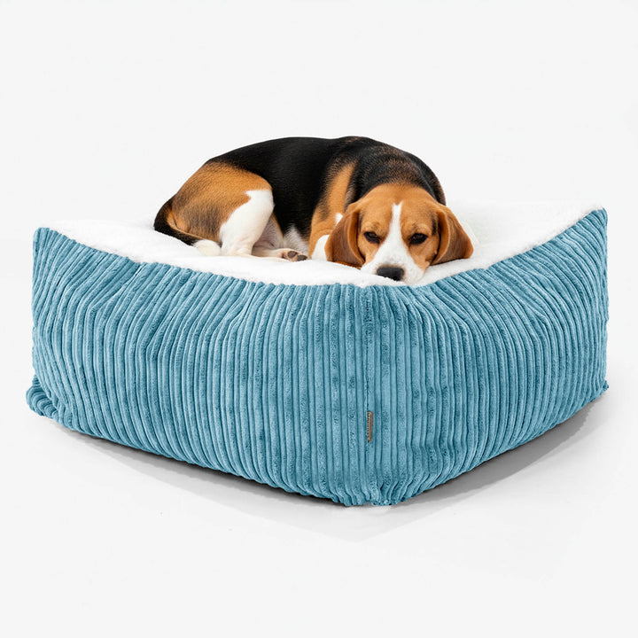 Het Reuzenmatras Groot Hondenbed - Sherpa & Corduroy Petrol 02