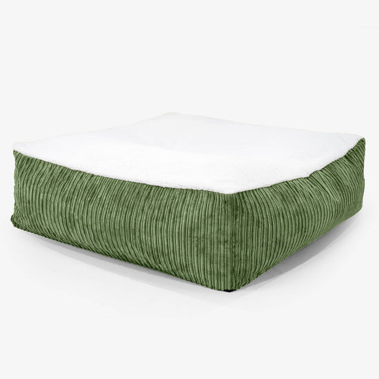 Het Reuzenmatras XXL Hondenbed - Sherpa & Corduroy Bosgroen 01