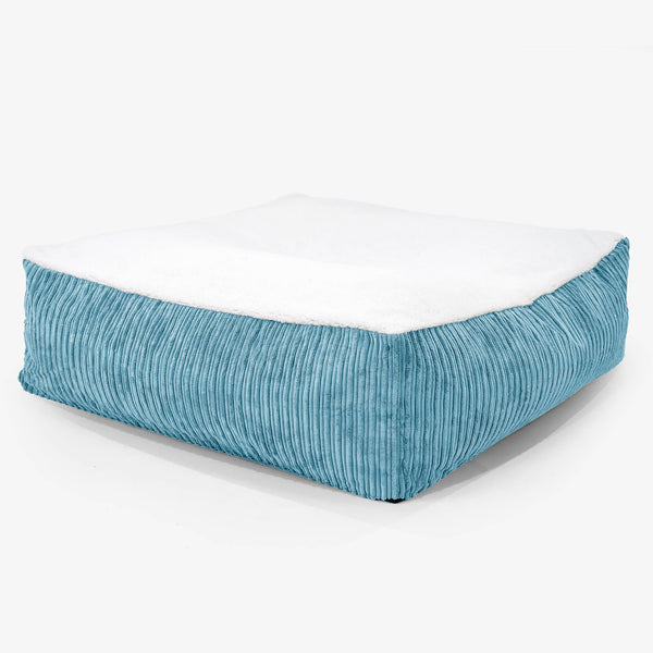 Het Reuzenmatras XXL Hondenbed - Sherpa & Corduroy Petrol 01