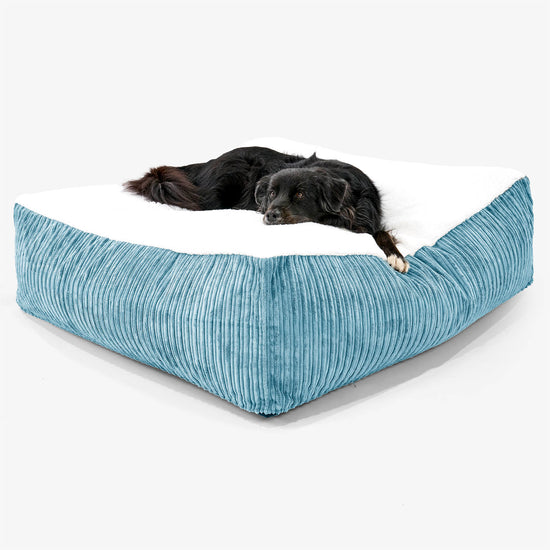 Het Reuzenmatras XXL Hondenbed - Sherpa & Corduroy Petrol 02
