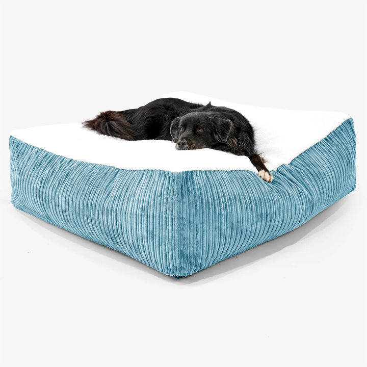Het Reuzenmatras XXL Hondenbed - Sherpa & Corduroy Petrol 02