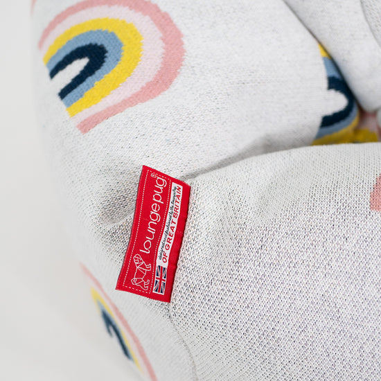 Kinder Klassieke Zitzak Stoel 1-5 jaar oud - Gebreid Regenboog 02