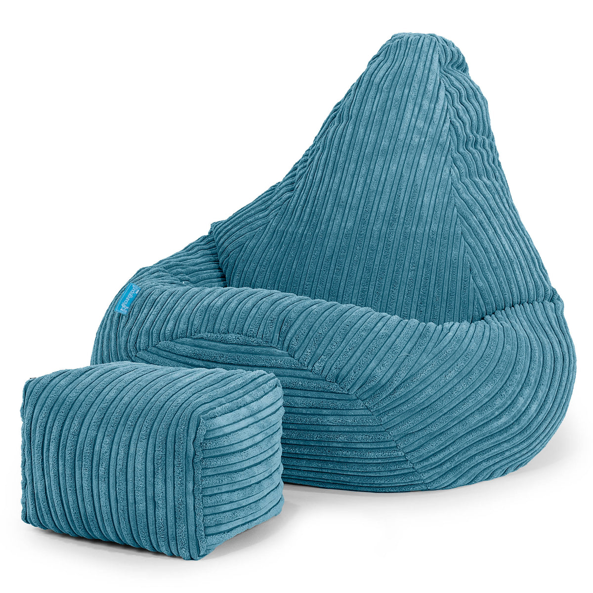 Lounge Pug, Mega-stoel Zitzak, Grote Fauteuil Poef, Corduroy Petrol Lounge Pug, Mega-stoel Zitzak, Grote Fauteuil Poef, Corduroy Petrol
