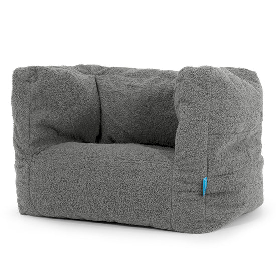 Kinder Zitzakfauteuil Albert 1-5 jaar oud - Boucle Grijs 02