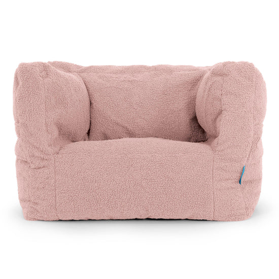 Kinder Zitzakfauteuil Albert 1-5 jaar oud - Boucle Roze 01