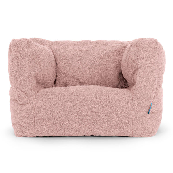 Kinder Zitzakfauteuil Albert 1-5 jaar oud - Boucle Roze 01