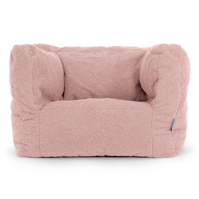 Kinder Zitzakfauteuil Albert 1-5 jaar oud - Boucle Roze 01