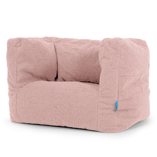 Kinder Zitzakfauteuil Albert 1-5 jaar oud - Boucle Roze 02