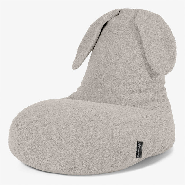 Kinder Zitzakstoel met Dierenthema Konijn 2-6 jaar oud - Boucle Ivoor 01