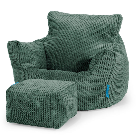 Kleuterfauteuil Zitzak 1-3 jaar oud - Pompom Mosgroen 02