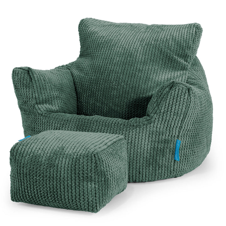 Kleuterfauteuil Zitzak 1-3 jaar oud - Pompom Mosgroen 02
