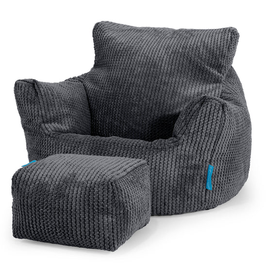 Kleuterfauteuil Zitzak 1-3 jaar oud - Pompom Zwart 02