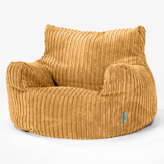 Kinderfauteuil Zitzak 3-8 jaar oud - Corduroy Gouden Honing 01