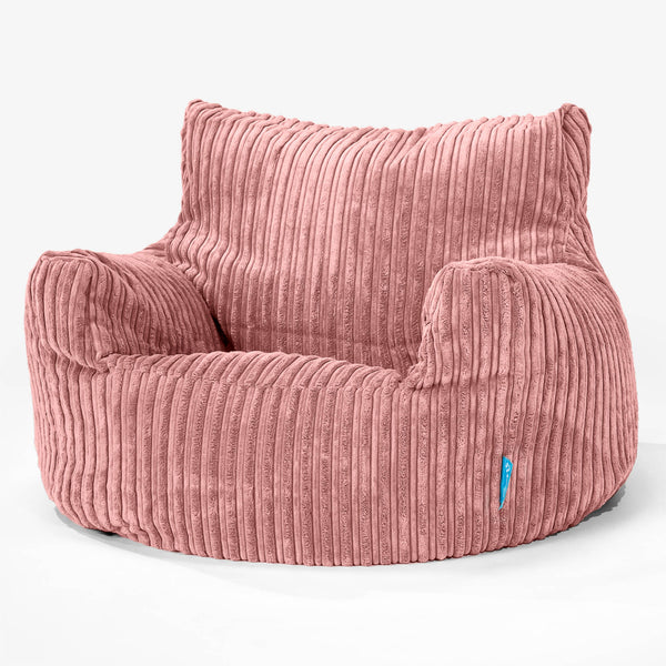 Kinderfauteuil Zitzak 3-8 jaar oud - Corduroy Perzik 01