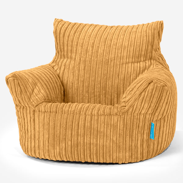 Kinderfauteuil Zitzak - Corduroy Gouden Honing 01