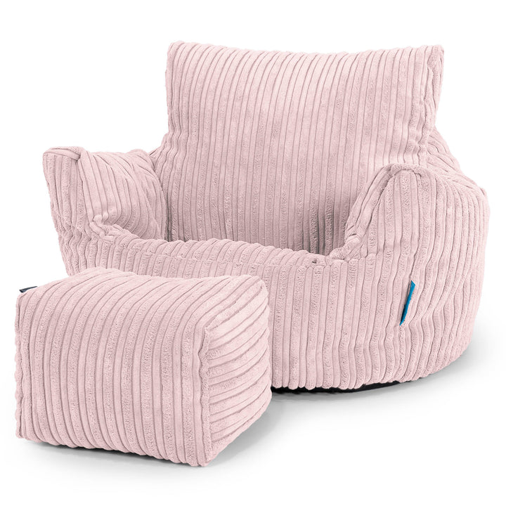 Kleuterfauteuil Zitzak 1-3 jaar oud - Corduroy Blozen Roze 02