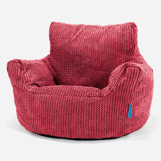 Kinderfauteuil Zitzak - Pompom Pastelrood 01