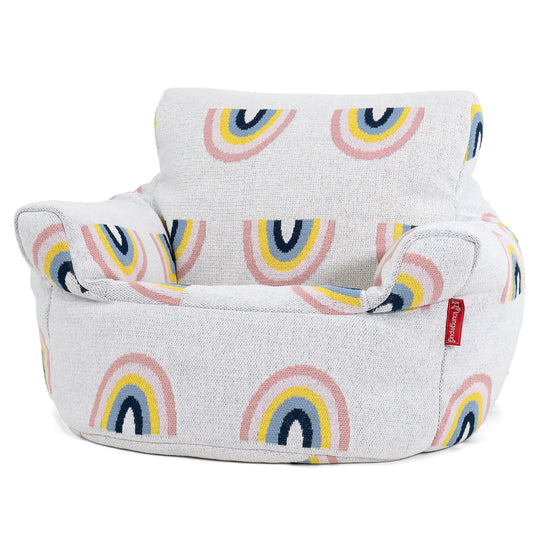 Kleuterfauteuil Zitzak 1-3 jaar oud - Gebreid Regenboog 01