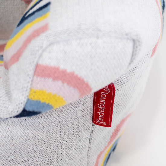 Kleuterfauteuil Zitzak 1-3 jaar oud - Gebreid Regenboog 02