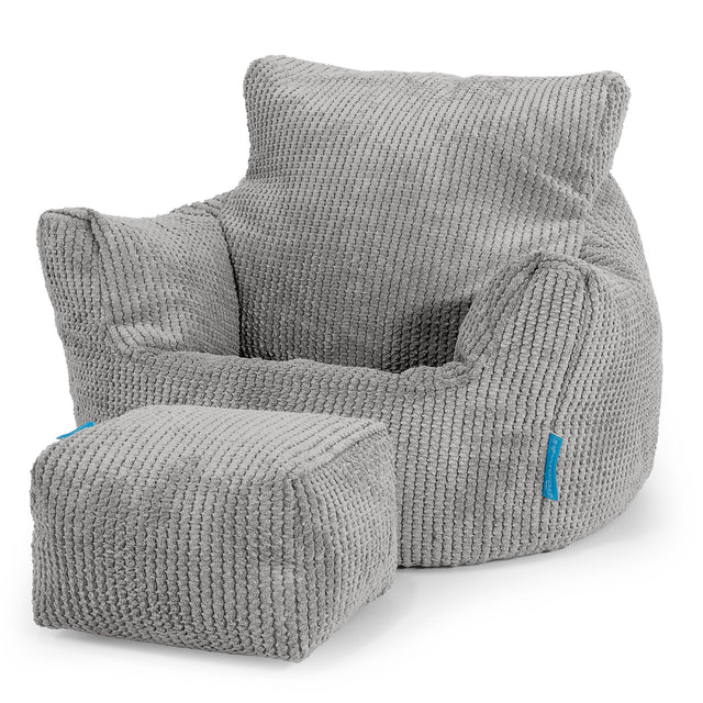 Kleuterfauteuil Zitzak 1-3 jaar oud - Pompom Antraciet 02