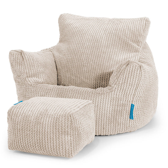 Kleuterfauteuil Zitzak 1-3 jaar oud - Pompom Crème 02