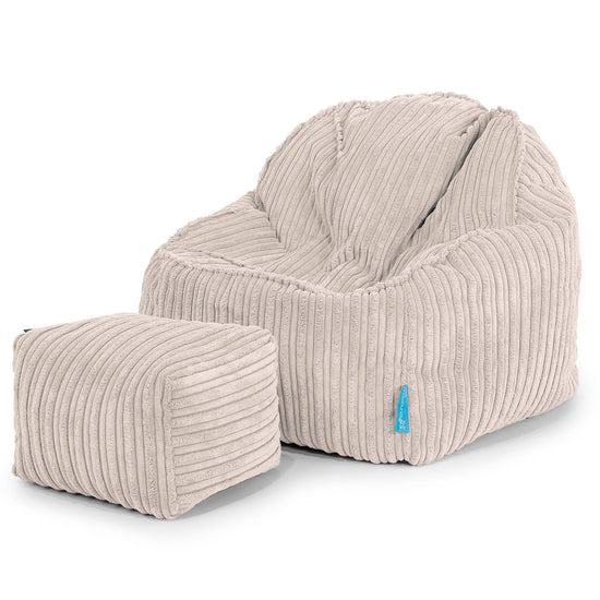 Kinderzitzak Sloucher 2-6 jaar oud - Corduroy Ivoor 03