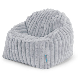 Kinderzitzak Sloucher 2-6 jaar oud - Ultra Pluche Corduroy Eendenei Blauw