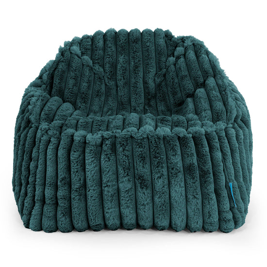 Kinderzitzak Sloucher 2-6 jaar oud - Ultra Pluche Corduroy Teal 02