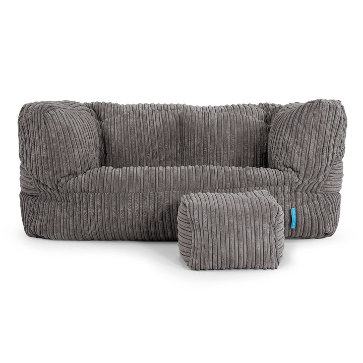 Albert Kinderzitzakbank 2-6 jaar oud - Corduroy Graphite Grijs 02