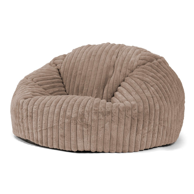 Klassieke Zitzak Stoel Bank - Ultra Pluche Corduroy Mink 01