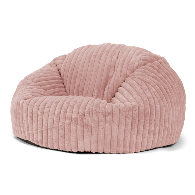 Klassieke Zitzak Stoel Bank - Ultra Pluche Corduroy Stoffig Roze 01