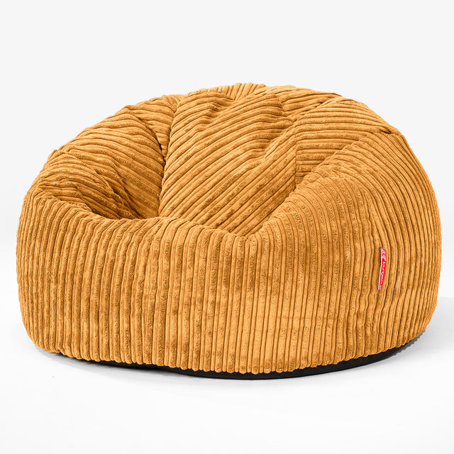 Klassieke Zitzak Stoel - Corduroy Gouden Honing 01