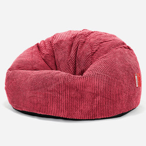 Klassieke Zitzak Stoel - Pompom Pastelrood