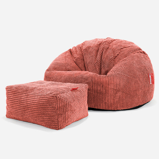 Klassieke Zitzak Stoel - Pompom Pompoenoranje 02