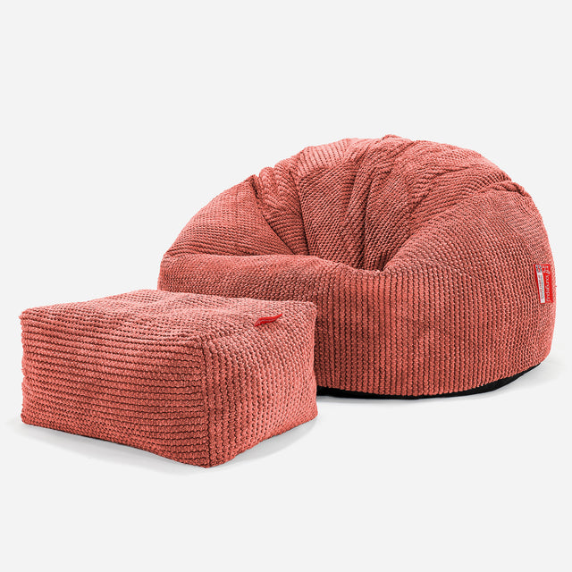 Klassieke Zitzak Stoel - Pompom Pompoenoranje 02