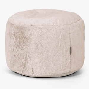 Kleine Ronde Voetenbank - Nepkonijnenbont Goudbruin