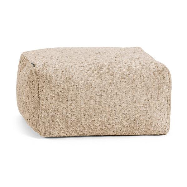 Kleine Voetenbank - Luxe Chenille Mink 01