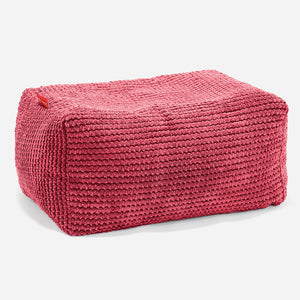 Kleine Voetenbank - Pompom Pastelrood
