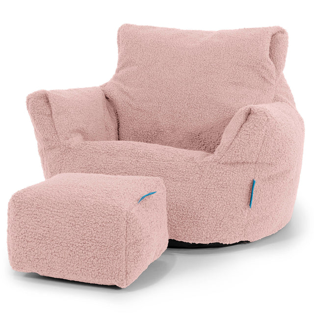 Kleuterfauteuil Zitzak 1-3 jaar oud - Boucle Roze 02